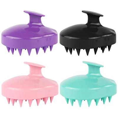 China Washing Comb In Stock Hair Scrubber Silicone Hair Scalp Massager Colorful Head Shampoo Brush for sale