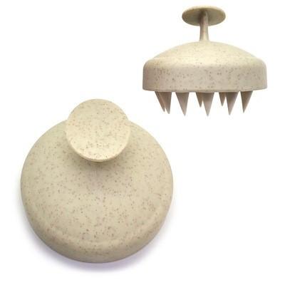 China Home Meridian Color Morandi Straw Wheat Head Silicone Shampoo Brush Head Massage Scalp Grab for sale