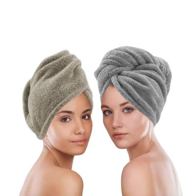 China QUICK DRY Microfiber Wrap Hair Towel Hair Wrap Towel For Ladies Women Towel Wraps Curly Hair After Shower for sale