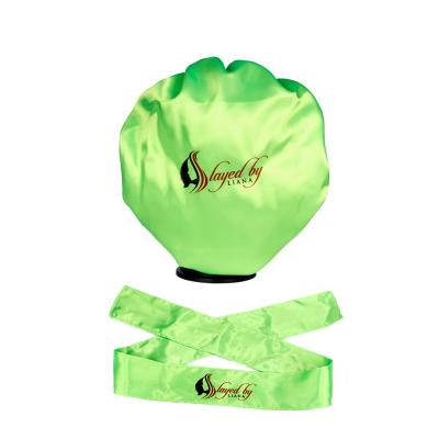 China Fashion double satin bonnet scarf set wig cap hair band combination wrap hair satin nightcap for sale