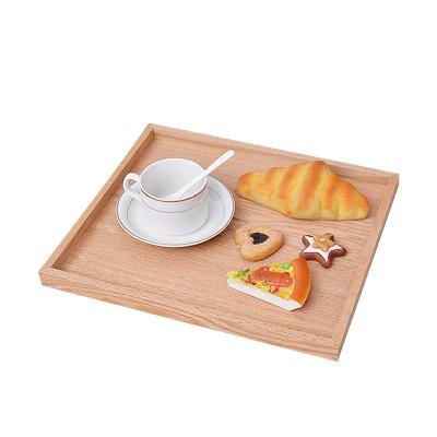 China Sustainable High Quality Wooden Serving Trays Farmhouse Vintage Distressed Wood Square Trays for sale