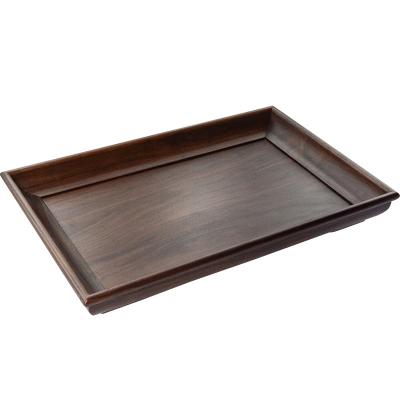 China 2022 Viable New Hot Sale High Quality Breakfast Serving Tray Black Walnut Wooden Serving Tray for sale