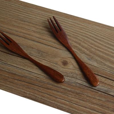 China Stocked Tableware Fork Dessert Chinese Wholesale Suppliers Wooden Walnut Forks Wooden Fork for sale