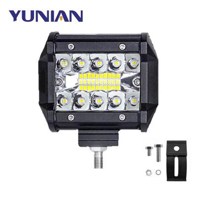 China 4inch 60W Triple Row 20LED 6000K LED Work Light Flood Beam Work Light Bars Drive Aluminum Housing Lights For Car Tractor Offroad Truck for sale