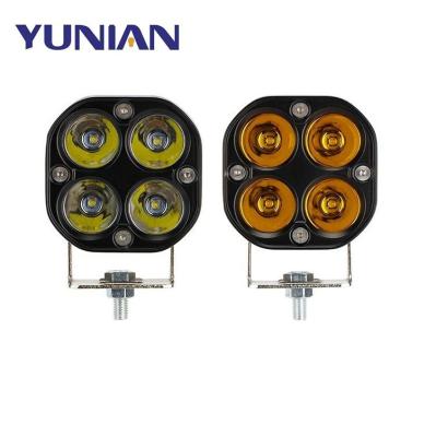 China Wholesale PC Car LED Work Lights Spot Light DRL 3Inch 40W 12000LM White Yellow Aluminum+Yellow Led Work Lamp For Jeep Wrangler Car Accessories for sale