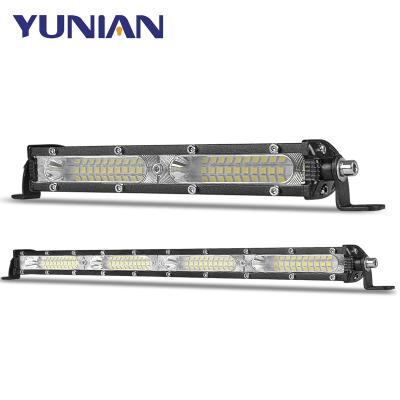 China Aluminum+LED 7 13 Inch 60W 120W Ultra Thin Single Wide Row LED Light Bar Flood Work Lamp For Offroad Truck ATV UTV DRL Motor Fog Lights for sale