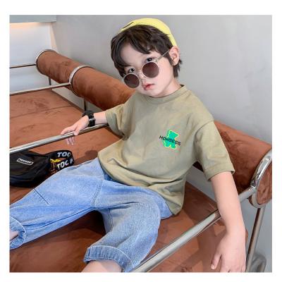 China Breathable Wholesale Custom Printing Logo Kids Clothing 2022 Child T-shirt Boys T-shirts&Polo Shirts Boys T-shirts for sale