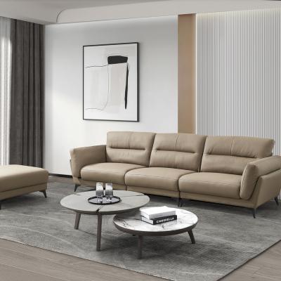 China Home Furniture Living Room Genuine Leather Sofa Set (Size) Foshan Lastet Design Modern Minimalist Adjustable Comfort Sectional Couches for sale