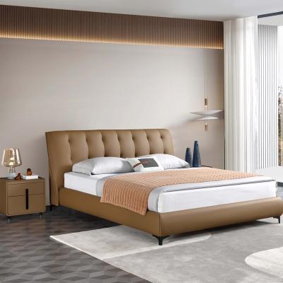 China Foshan Fashion Design Adjustable Home Furniture Solid Wood Frame Luxury King Size Bed for sale