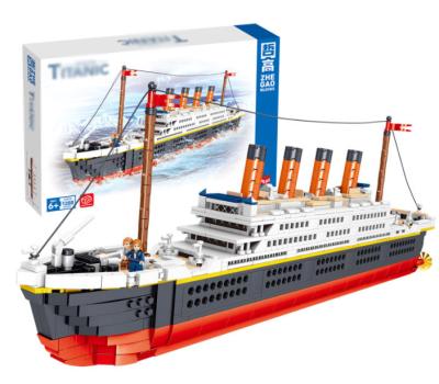 China Building Blocks Mini World Famous Movie RMS Ship Model Ship Figures Building Blocks Building Toy ZHEGAO 1288pcs Large Ship Friends Bricks for sale