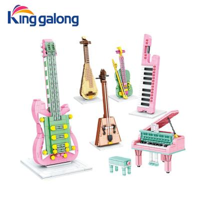 China Creative Mini Blocks Hot Selling DIY Assembly Model Toy 6 Styles Musical Instrument Guitar Piano Violin Building Building Block Toys for sale