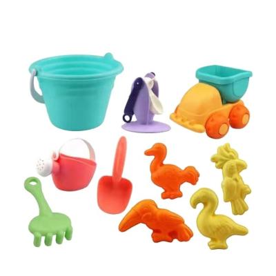 China 2021 Amazon Hot Sale Summer Beach Toys Silicone Plastic Beach Set For Kids Adults for sale