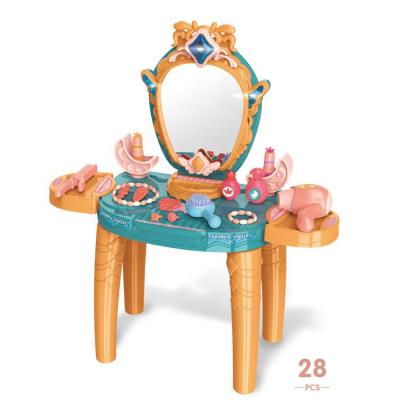 China Pretend Beauty Dresser Playset Girls Pretend To Play Toy Plastic Princess Dressing Table Children Make Up Toy Sets For Children 40.5*9.5*51.5cm for sale