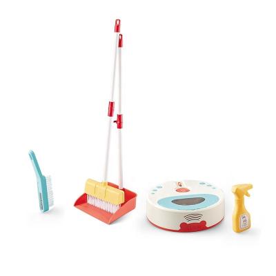 China Early Study Pretend Household Mini Simulation Electric Floor Sweeper Cleaner Tools Play Game House New Cleaning Kit Set 17*6*17cm for sale