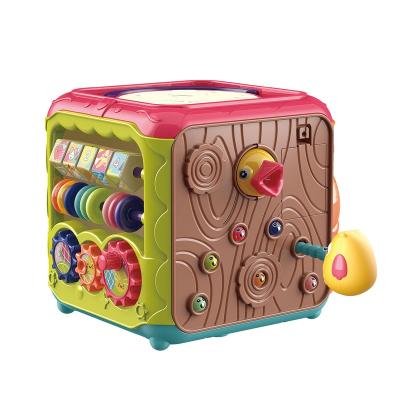 China 20*22.5*19.5M Multifunctional Portable Cube Clock Drum Hand Games Kids Educational Game Toys for sale