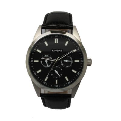 China Movement Multifunction Wrist Watch Round Case For Men Black 43.0MM for sale