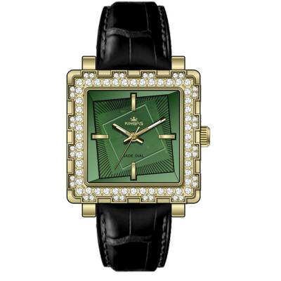 China Ladies Jewelry Green Jade Watch Multifunction Stainless Steel for sale