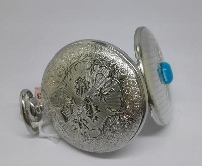 China Relojes de bolsillo de plata clásicos para el cuarzo de los hombres con la moda de cadena pendiente en venta