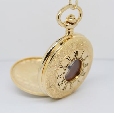 China 47.0MM Round brass Gold Pocket Watches , fashion hollow out watches for sale