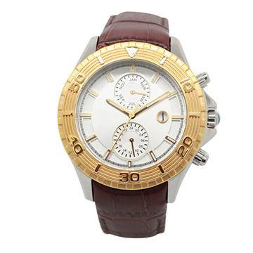 China Luxuty Ladies Gold Watches , Mechanical Watch Womens With Dual Time for sale