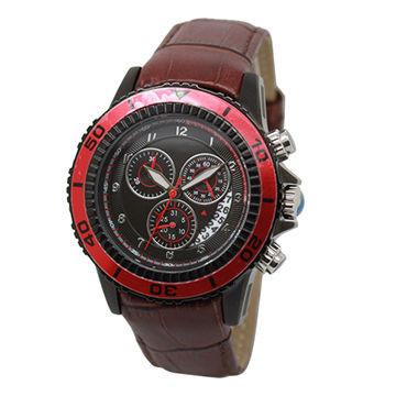 China Water Resistant Red Multifunction Wrist Watch For Men 2.2 * 2.0cm,multifunction wrist watch for sale