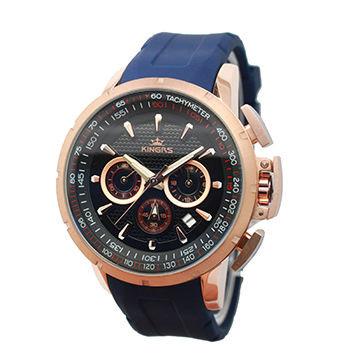 China 316L Multifunction Wrist Watch Quartz Analog Dual Time Watches for sale