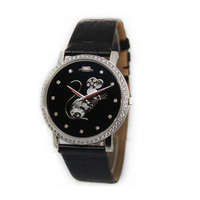 China Zircon del negro de la moda del reloj de la joyería de las mujeres del acero inoxidable ENCIMA del modelo en venta