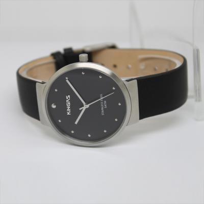 China Ladies  Fashion Watches,OEM High Quality Stainless steel watch with Genuine Leather strap Quartz watch for sale