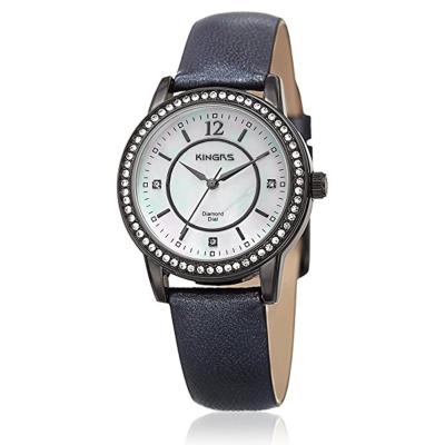 China Ladies  Fashion Watches,High Quality Stainless steel watch with Genuine Leather strap ,OEM Women Watch for sale