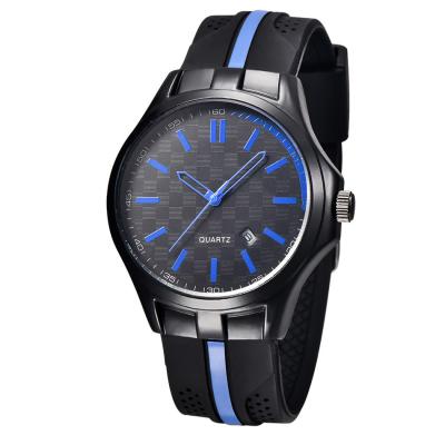 China Men's Silicone Wrist Watches , Stainless steel Caseback  Waterproof  Alloy Wrist Watches , OEM Men Watch for sale