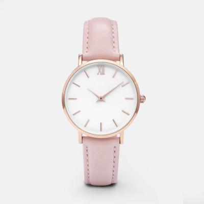 China Reloj de cuero del cuarzo de las señoras de lujo, reloj ultrafino del acero inoxidable, relojes de las mujeres del OEM con el movimiento de Japón en venta