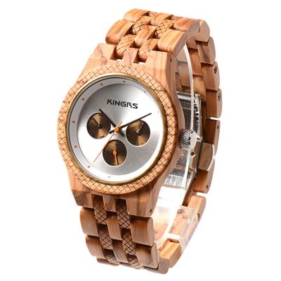 China Fashion watches men luxury wrist natural wooden watches OEM watch ,Waterproof  Multifunction Quartz Movement Men Watch for sale