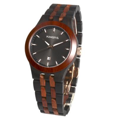 China Reloj de madera natural del OEM de los relojes de la muñeca de lujo de los hombres de los relojes de moda, reloj multifuncional impermeable de los hombres del movimiento del cuarzo en venta