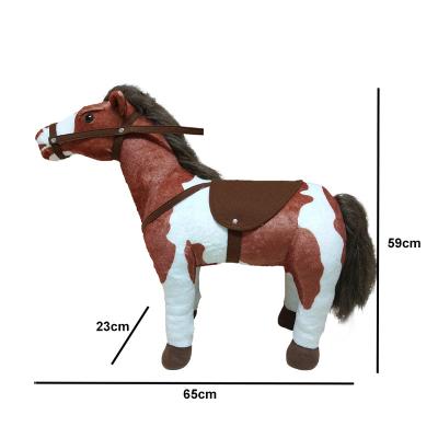 China polyester 100% 2019 wholesale plush toy seat toy realistic horse chair toys for sale