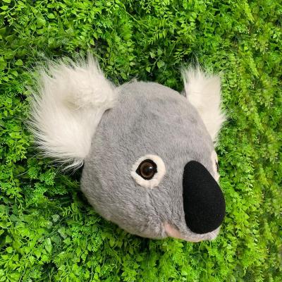 China 2020 New Design Realistic Home Decoration Plush Koala Animal Head Wall Decoration for sale