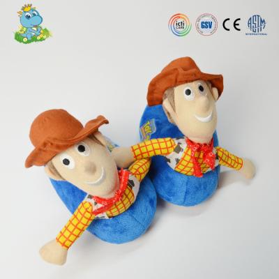 China Comfortable cute children slippers dolls form plush winter anti-skid indoor children slippers shoes for sale