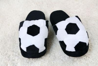 China House Slippers Wholesale Cute Kids Plush Football Hot House Slippers for sale