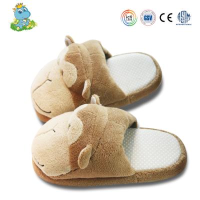 China Printed 2021 OEM Custom Animal Adult Cartoon Character Slippers Monkey Plush Animal Slippers for sale