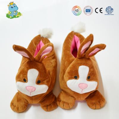 China Disposable Slippers Home Use Good Quality Rabbit Cartoon Child Animal Slippers for sale