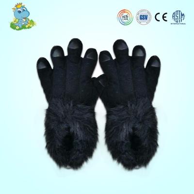 China New Design Disposable Slippers Funny Gorilla Claws Slippers Soft Plush Shaped Shoes for sale