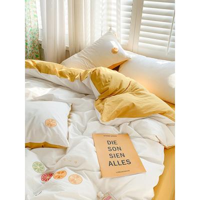 China Bed Linen Bedding Set Nondisposable Washed 100% Pure Linen Cotton Comforter Cover for sale