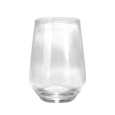 China For Round Shape Blown Whiskey 14oz Water Cups Glassware Drinking Clear Cup For Hotel Daily Water Tumbler Factory Sell for sale