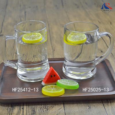 China Cheap Stanley Cup Glass Beer Drinks Glass Mug Soda Lime Glass Price Beer Mug With Handle for sale