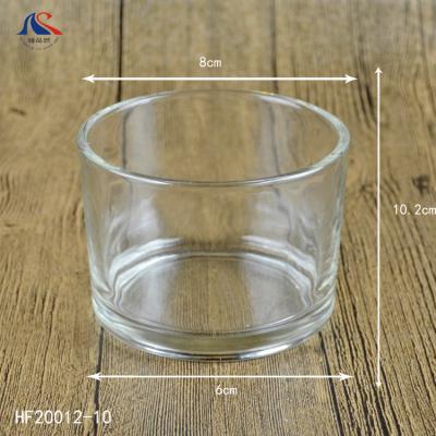 China Sustainable Classic Candle Cup Candle Holder For Home Decoration Clear Glassware for sale