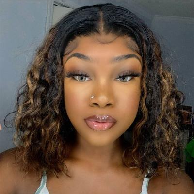 China Short Curly Hair Straight Bob Cut Full Lace Wigs With Baby Hair Brazilian Bob Curly Lace Front Wig Virgin Hair for sale