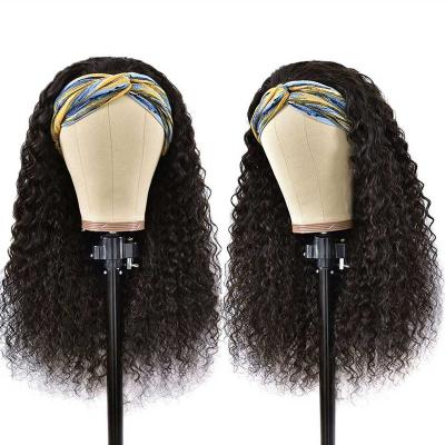 China Straight Head Band Wigs For Malaysian Color Women Body Wave Hair Wigs With Hairband Glueless Remy Hair Scarf Headband Wig Human Headband for sale