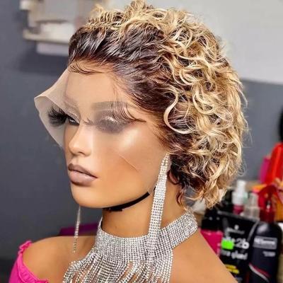 China AYT Factory Wholesale Cheap Hot Straight Selling 100% Human Hair Wigs Lace Front Wigs Pixie Cut Hair Wigs For Black Woman for sale