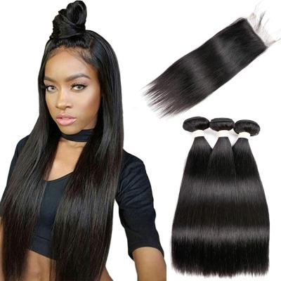 China 3-In-One Wave Closure Silky Straight Hair Bundles Hair Bundles And Closure Tresemme Wrapping Set Make Waves Duaklirgenuair Virgin Hair for sale