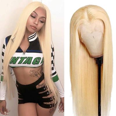 China Straight 613 Blonde Transparent Wave Curly Lace Front Wig Virgin Brazilian Cuticle HD Aligned Hd Full Lace Human Hair Frontal Wig for sale