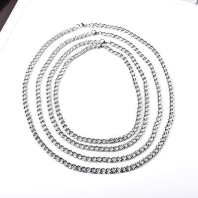 China Wholesale Trendy Trendy Hip Hop Simple Jewelry Necklace Fashion Cuban Chain Necklace for Men and Women for sale